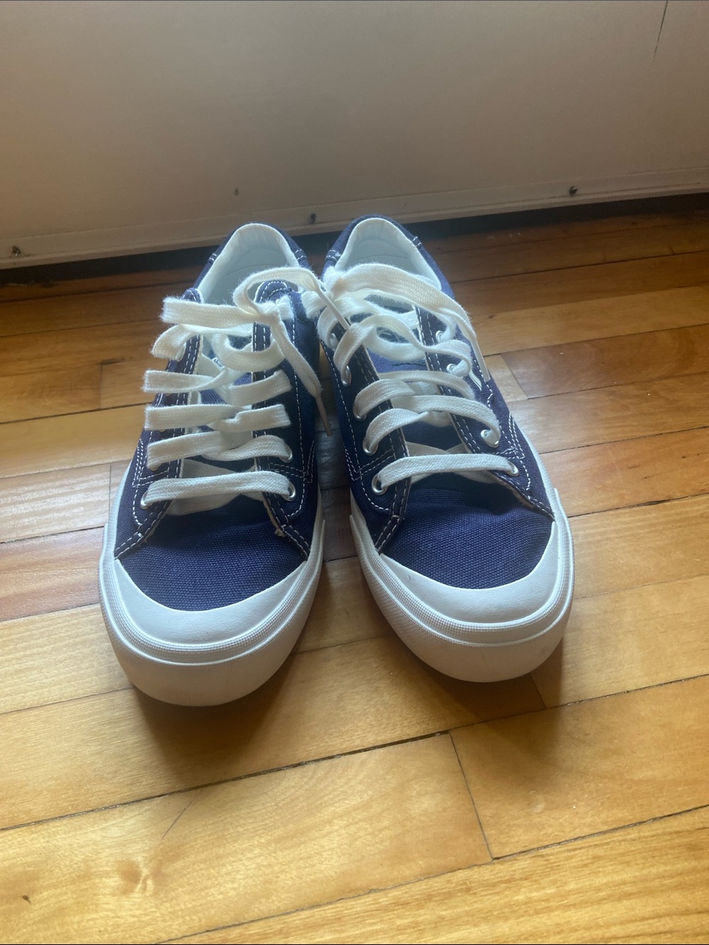 Keds Navy and White Canvas Low-Top Sneakers